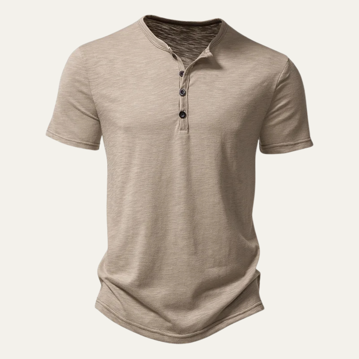 Men's Casual Henley T Shirt Cotton Short Sleeve - Fashinoza