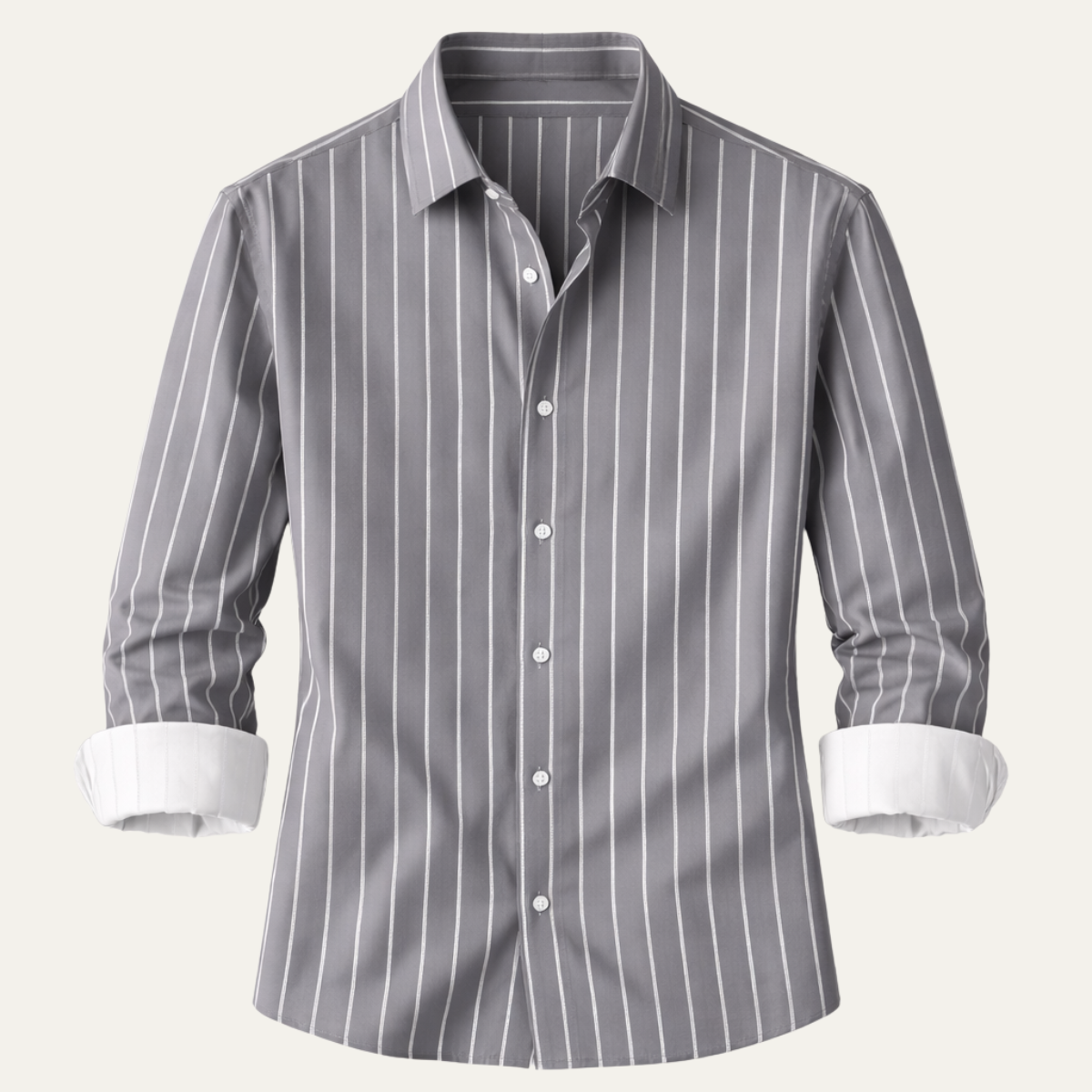 Men's Striped Button Down Dress Shirt - Fashinoza
