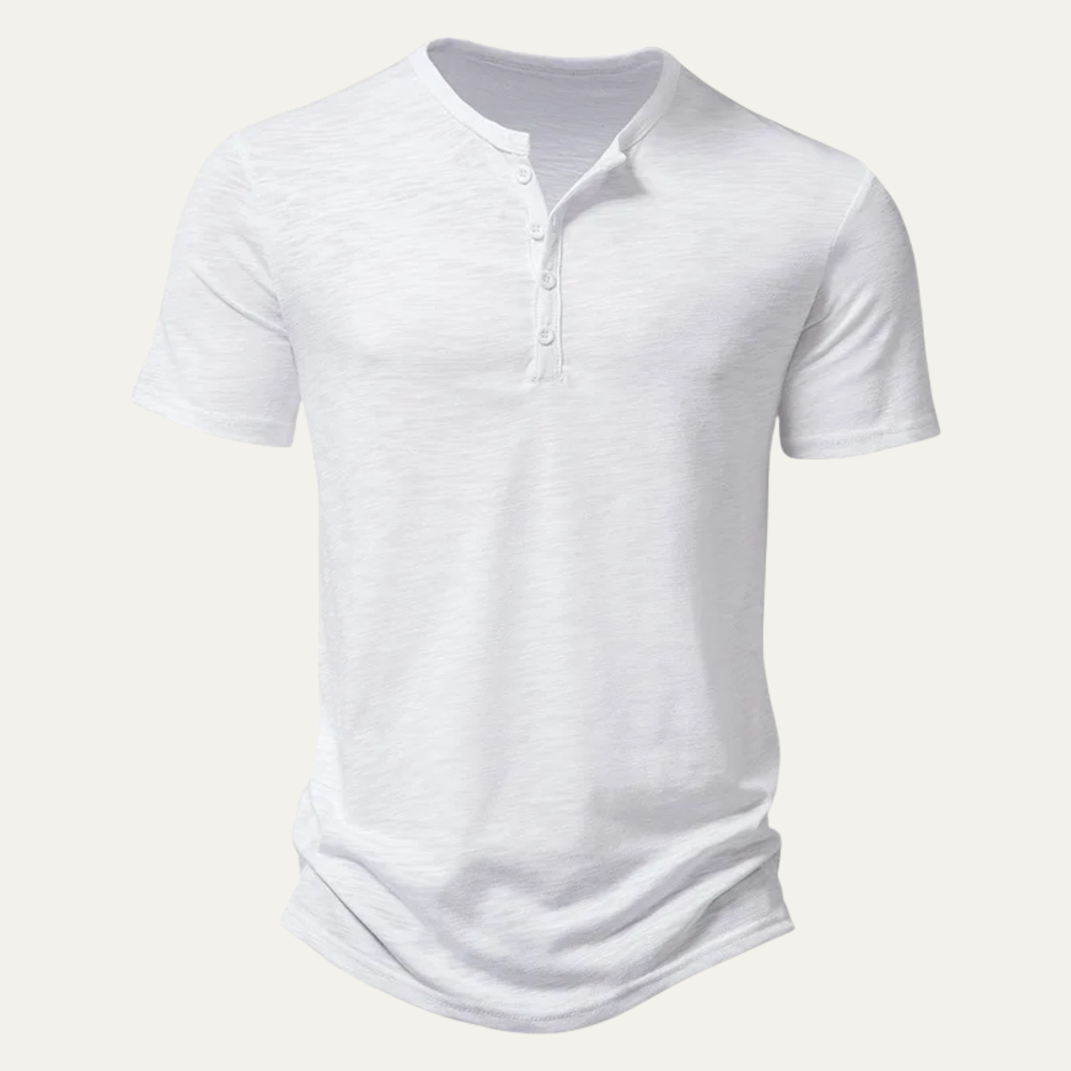 Men's Casual Henley T Shirt Cotton Short Sleeve
