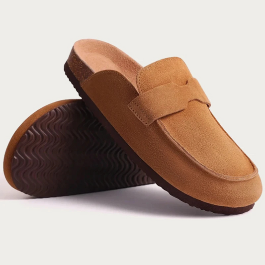 Men's Suede Moccasin Slipper - Fashinoza