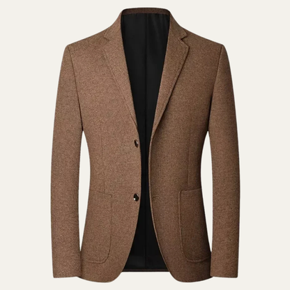 Men's Single Breasted Blazer Smart Casual Wool Navy