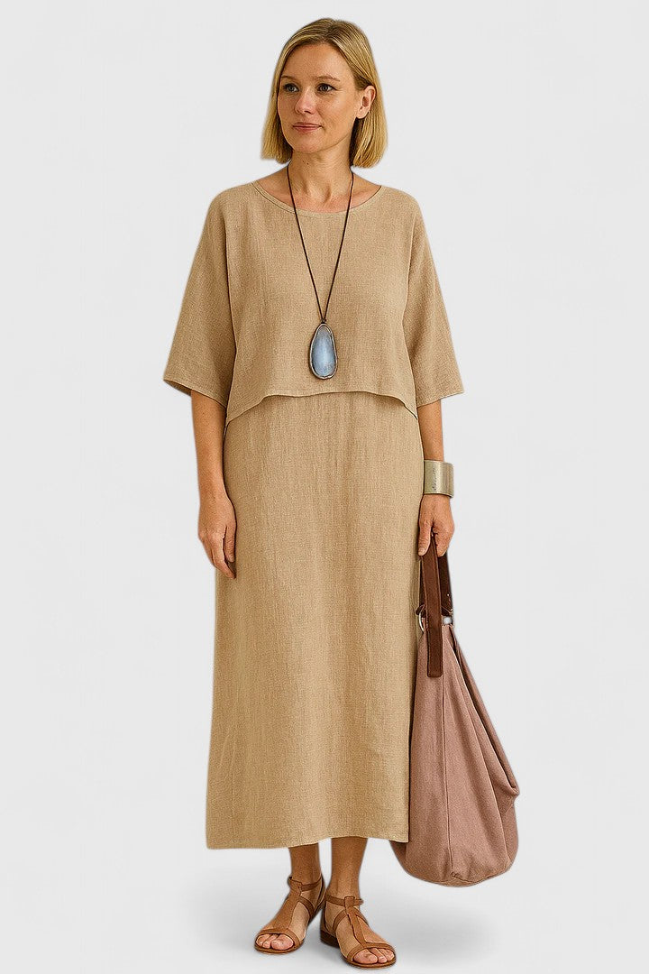 Women's Maxi Dress Set Cotton Two Piece