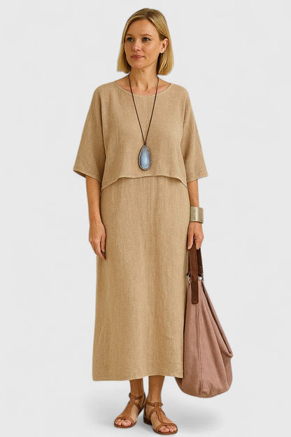 Women's Maxi Dress Set Cotton Two Piece
