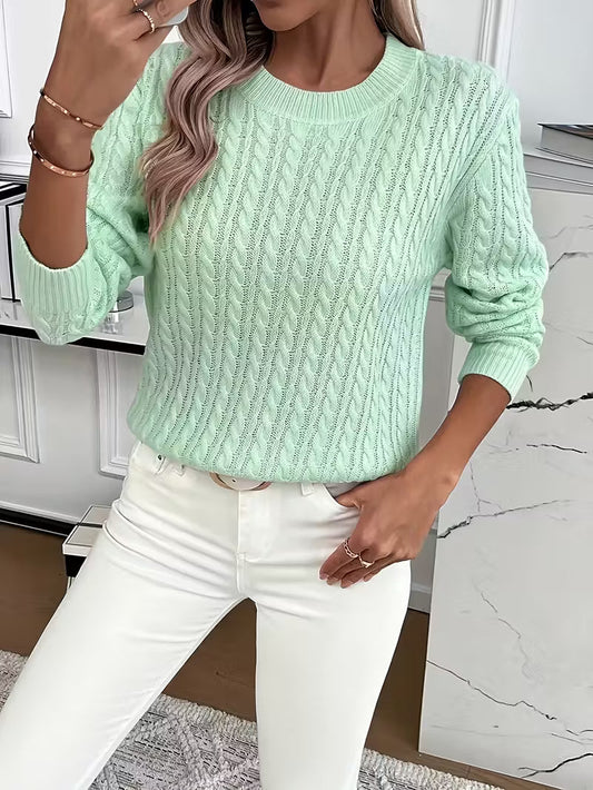 Gabriella | Women’s Spring Summer Cable Pattern Sweater
