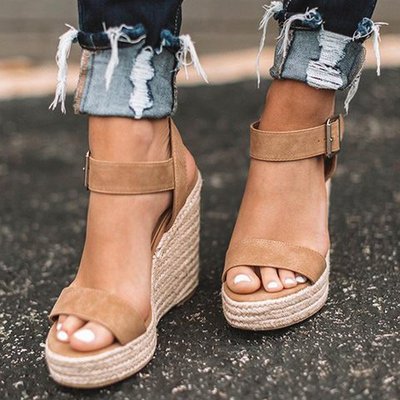 Women's Espadrille Wedge Sandals Open Toe