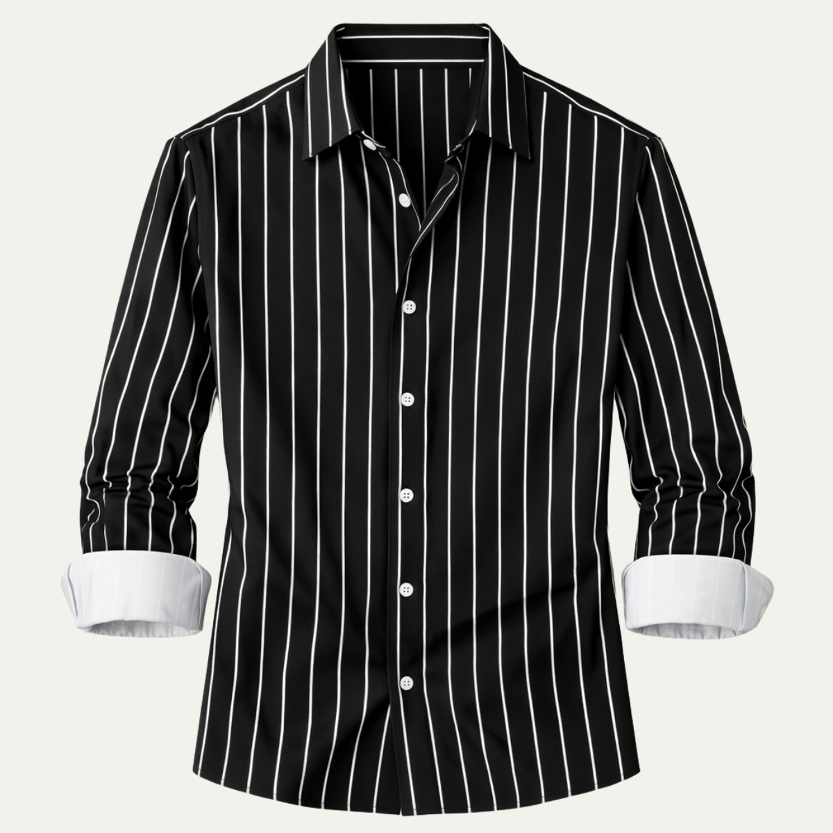 Men's Striped Dress Shirt Button Down Cotton - Fashinoza