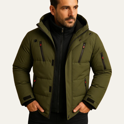 Montalcino Men's Padded Hooded Puffer Jacket