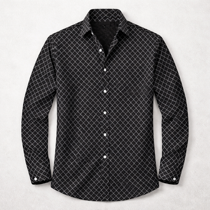 Merano Men's Geometric Print Button Down Shirt - Fashinoza