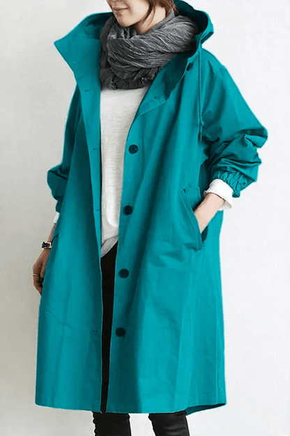 Women's Waterproof Rain Cape Lightweight Breathable Jacket - Fashinoza