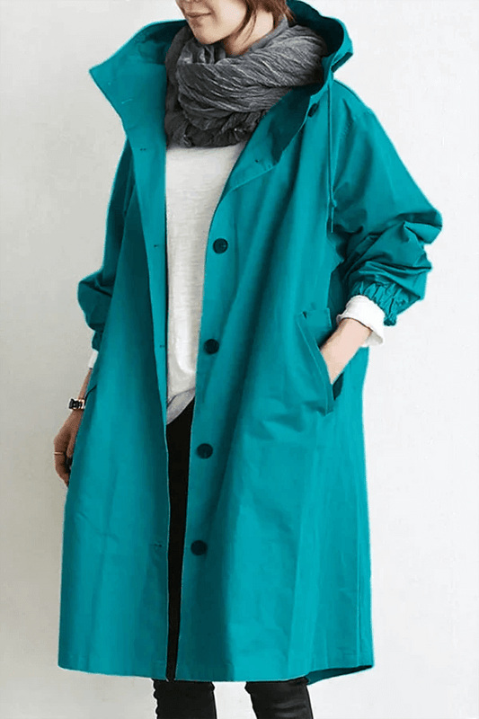 Women's Waterproof Rain Cape Lightweight Breathable Jacket - Fashinoza