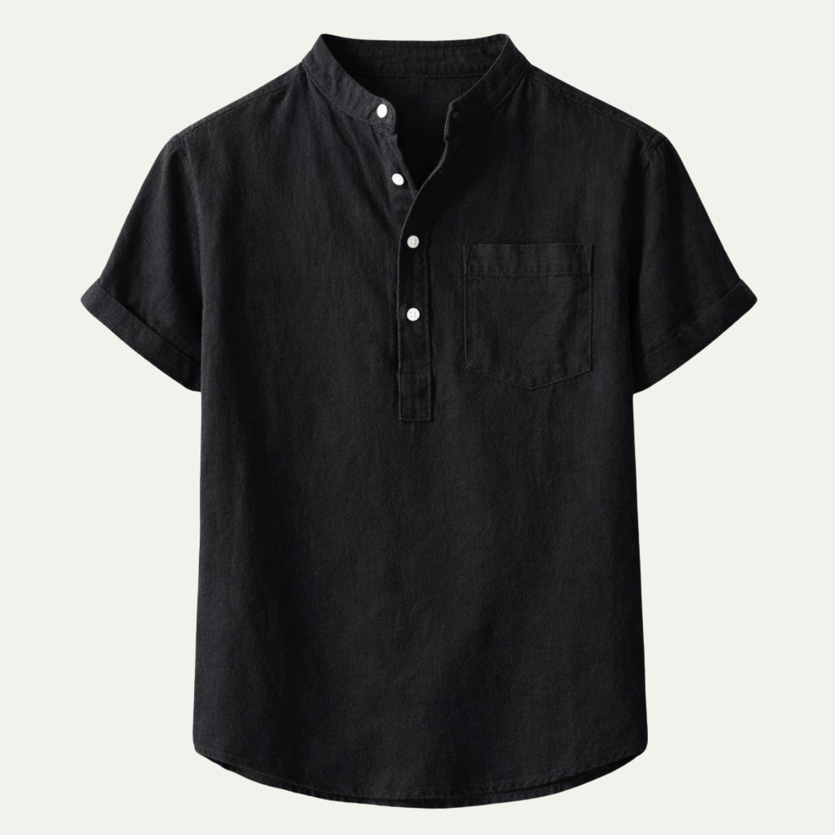 Men's Casual Summer Shirt Cotton Chest Pocket - Fashinoza