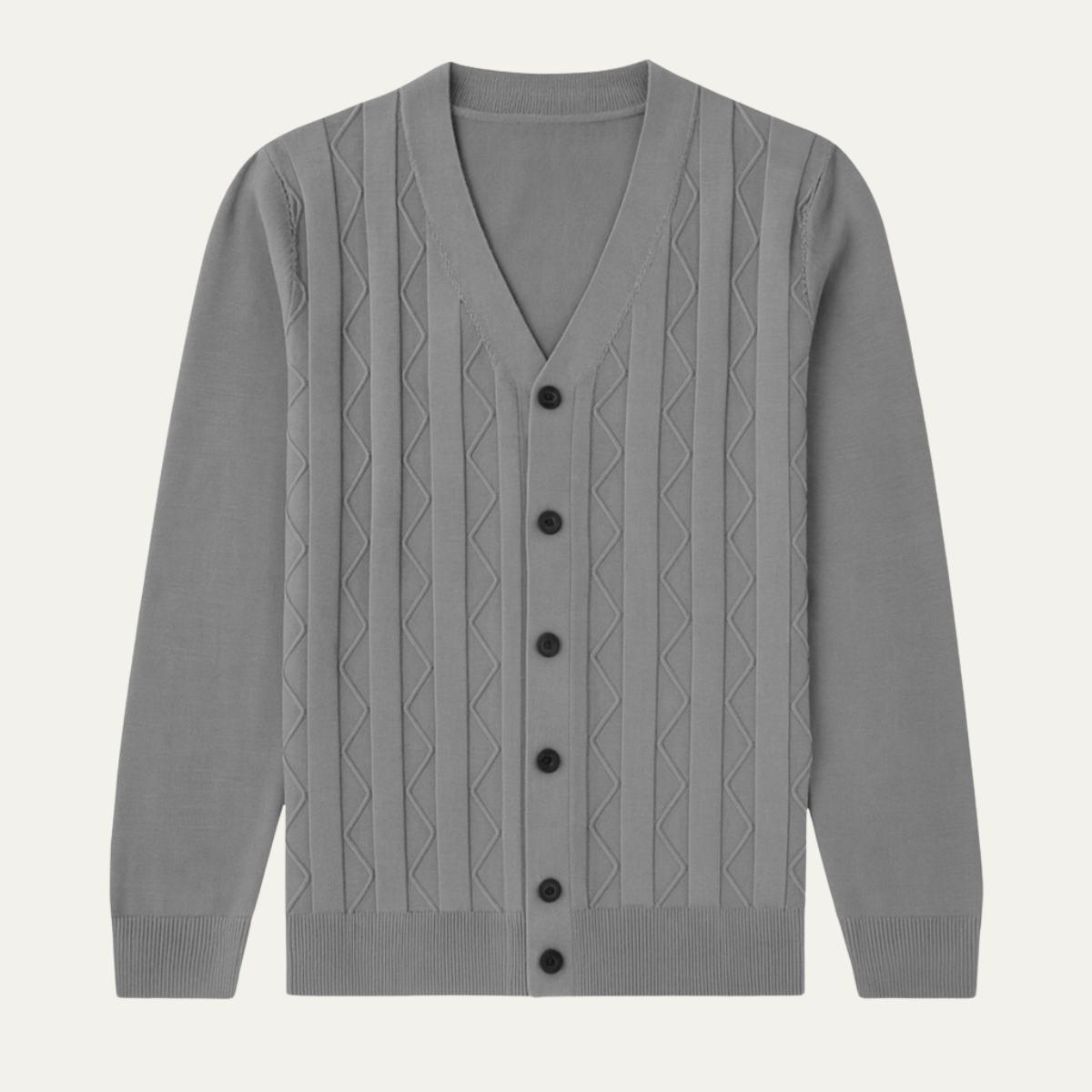 Men's V Neck Knit Cardigan Sweater Lightweight - Fashinoza