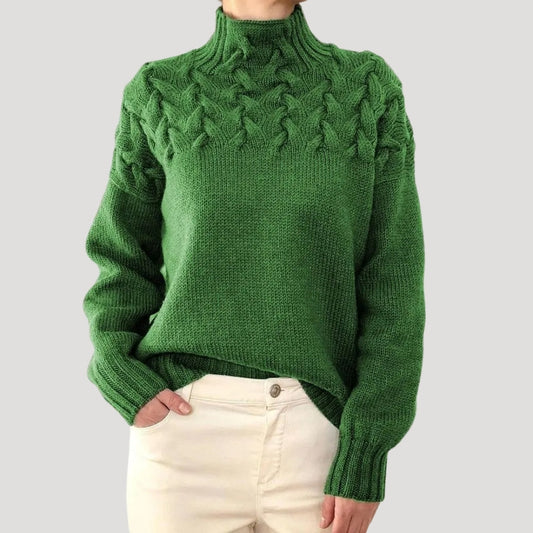 Ava | Women’s Spring Cable Pattern Sweater