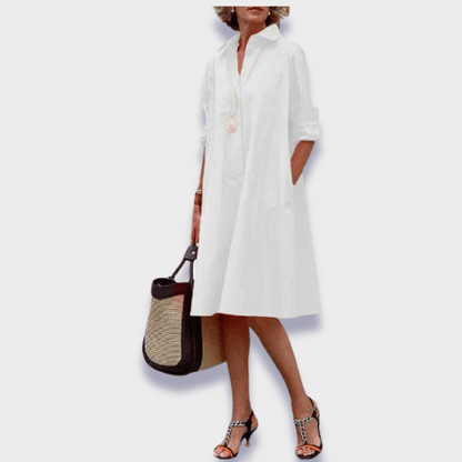 Women's Color Block Mini Dress Long Sleeves
