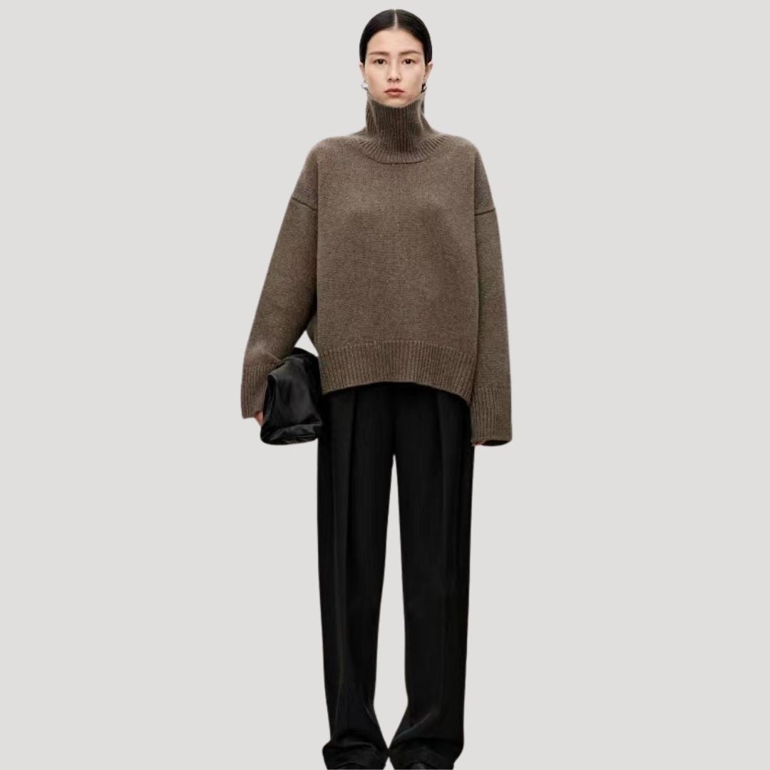 Fiona | Women’s Spring Relaxed Turtleneck Sweater