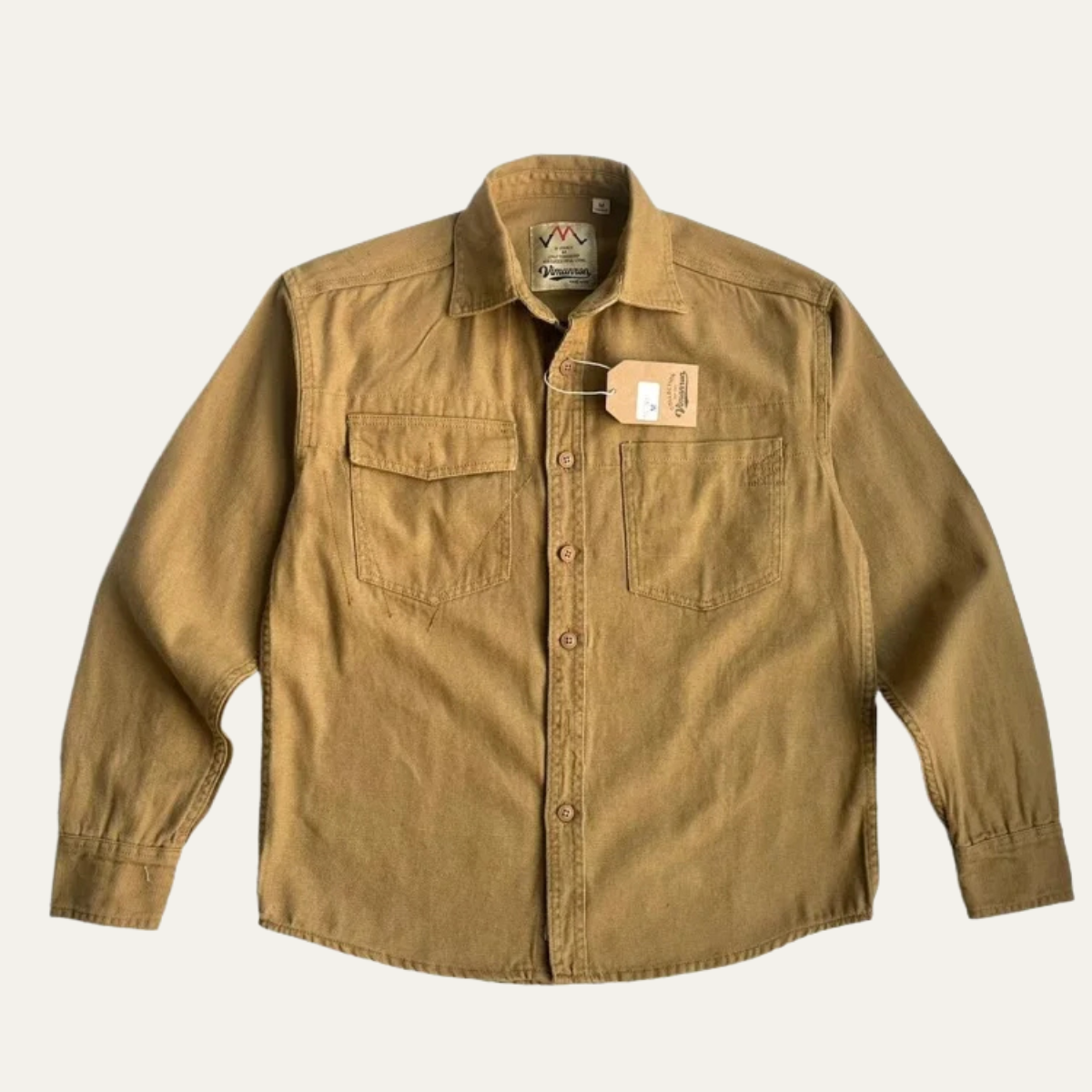 Men's Cotton Canvas Shirt Jacket - Fashinoza