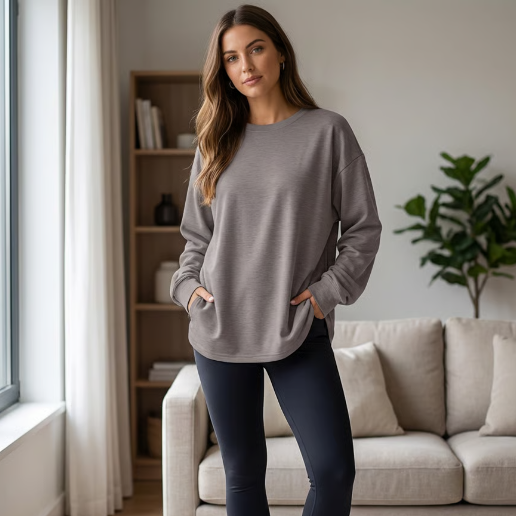 Women's Long Sleeve Oversized Shirt - Fashinoza