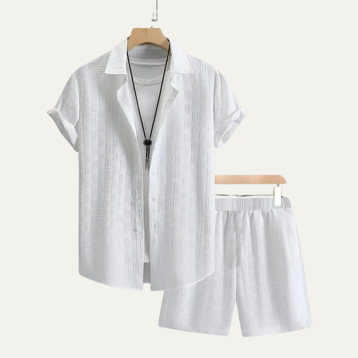 Men's Summer Shirt And Shorts Set