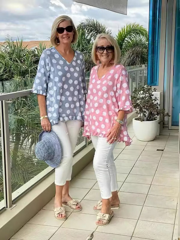 Isabel | Women Summer Polka Dot Top