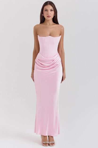 Women's Lace Strapless Evening Dress