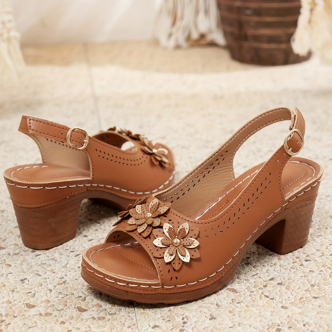 Women's Adjustable Ankle Strap Sandals Rosewood