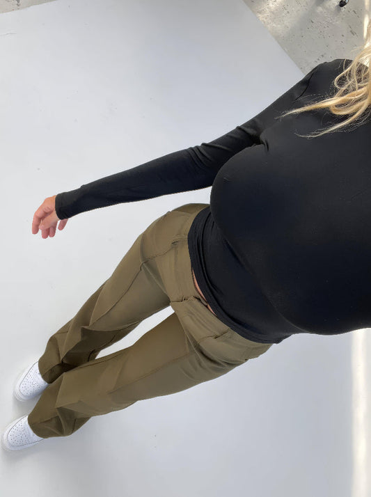 Women's Wide Leg High Waisted Trousers - Fashinoza