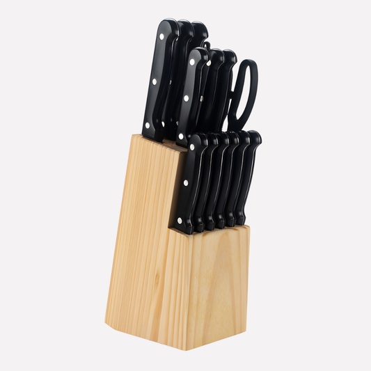 High Carbon Stainless Steel 14-Piece Kitchen Knife Set - Fashinoza