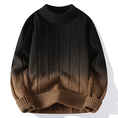 Men’s Gradient Knit Sweater – Soft Casual Pullover