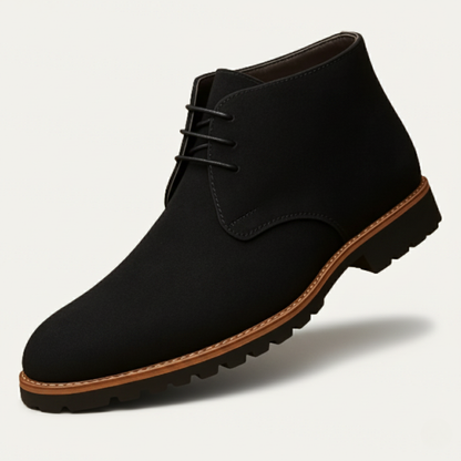 Men's Suede Chukka Boots Rubber Sole Brown - Fashinoza