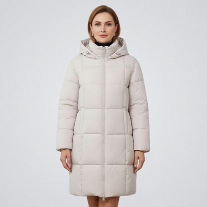 Hooded Longline Quilted Puffer Coat