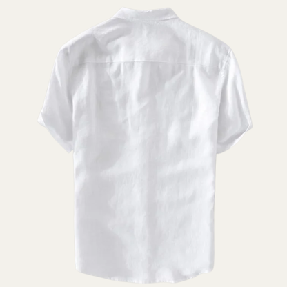 Montland Men's Cotton Linen Shirt Lightweight Relaxed Fit
