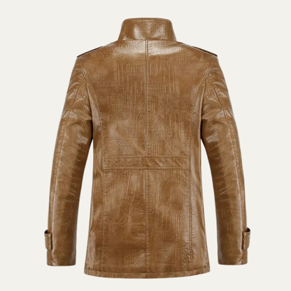 Men's Fleece Lined Leather Jacket