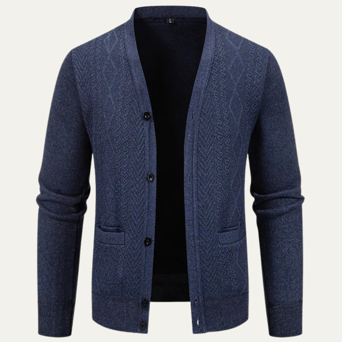 Men's V Neck Knitted Cardigan Casual Button Up