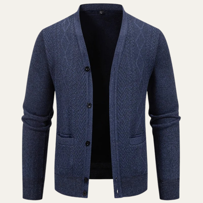 Men's V Neck Knitted Cardigan Casual Button Up