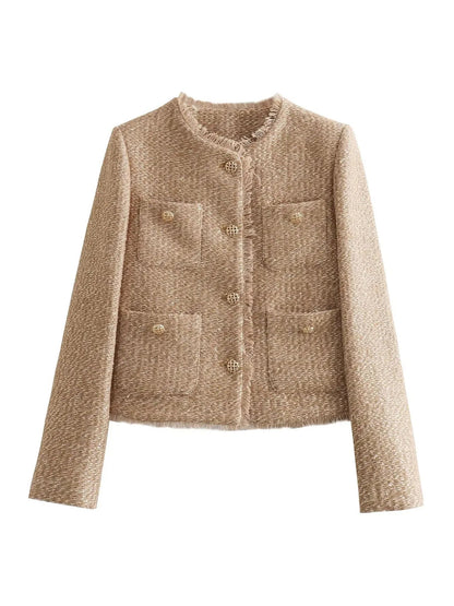 Brooklyn | Women Spring Textured Button Jacket
