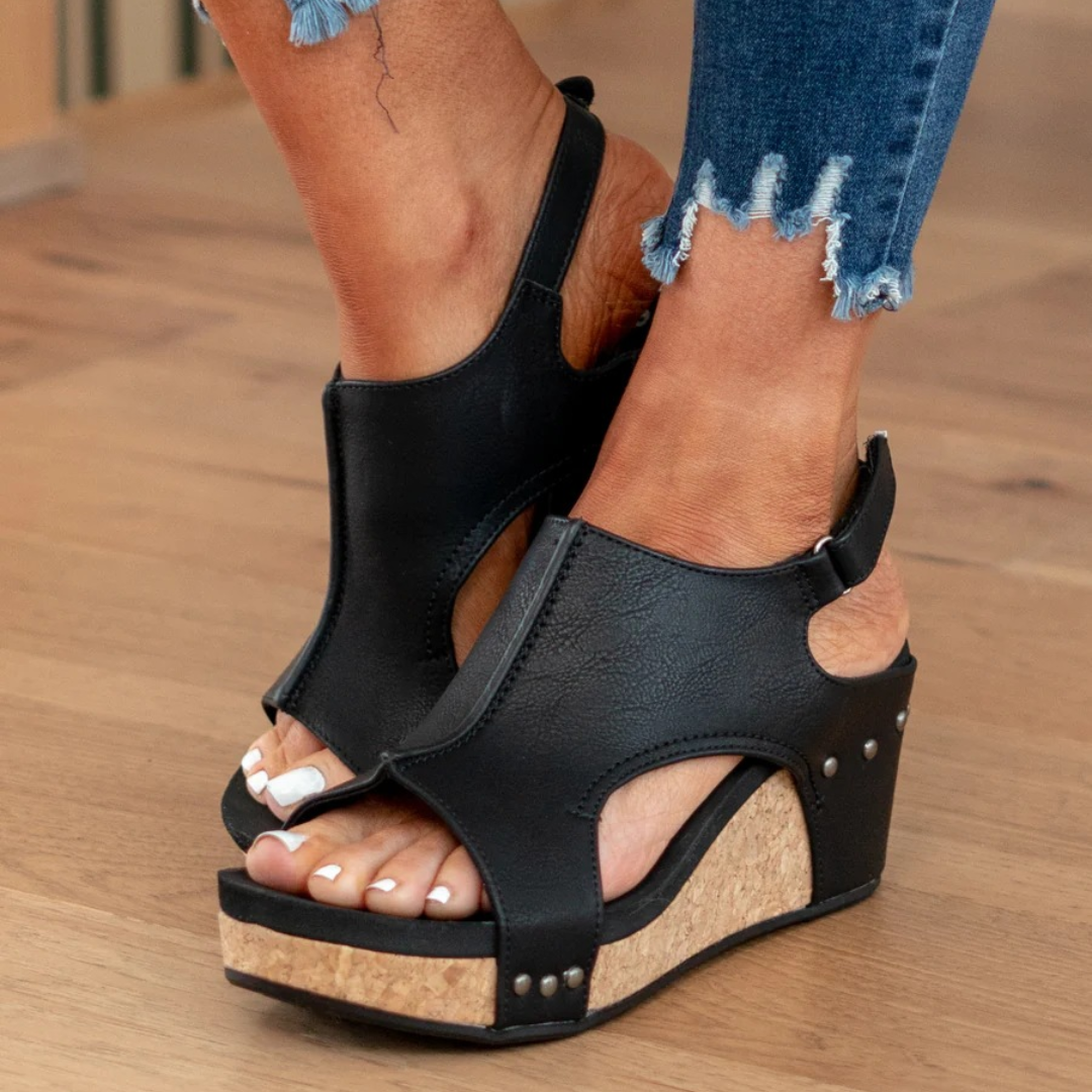 Women's Suede Wedge Sandals
