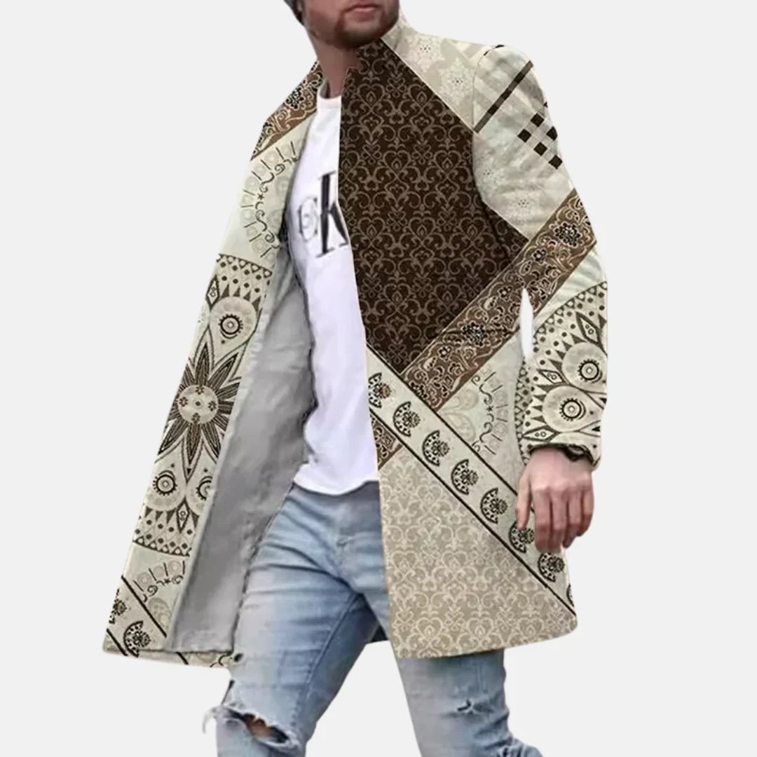 Men's Casual Street Print Jacket Adjustable - Fashinoza