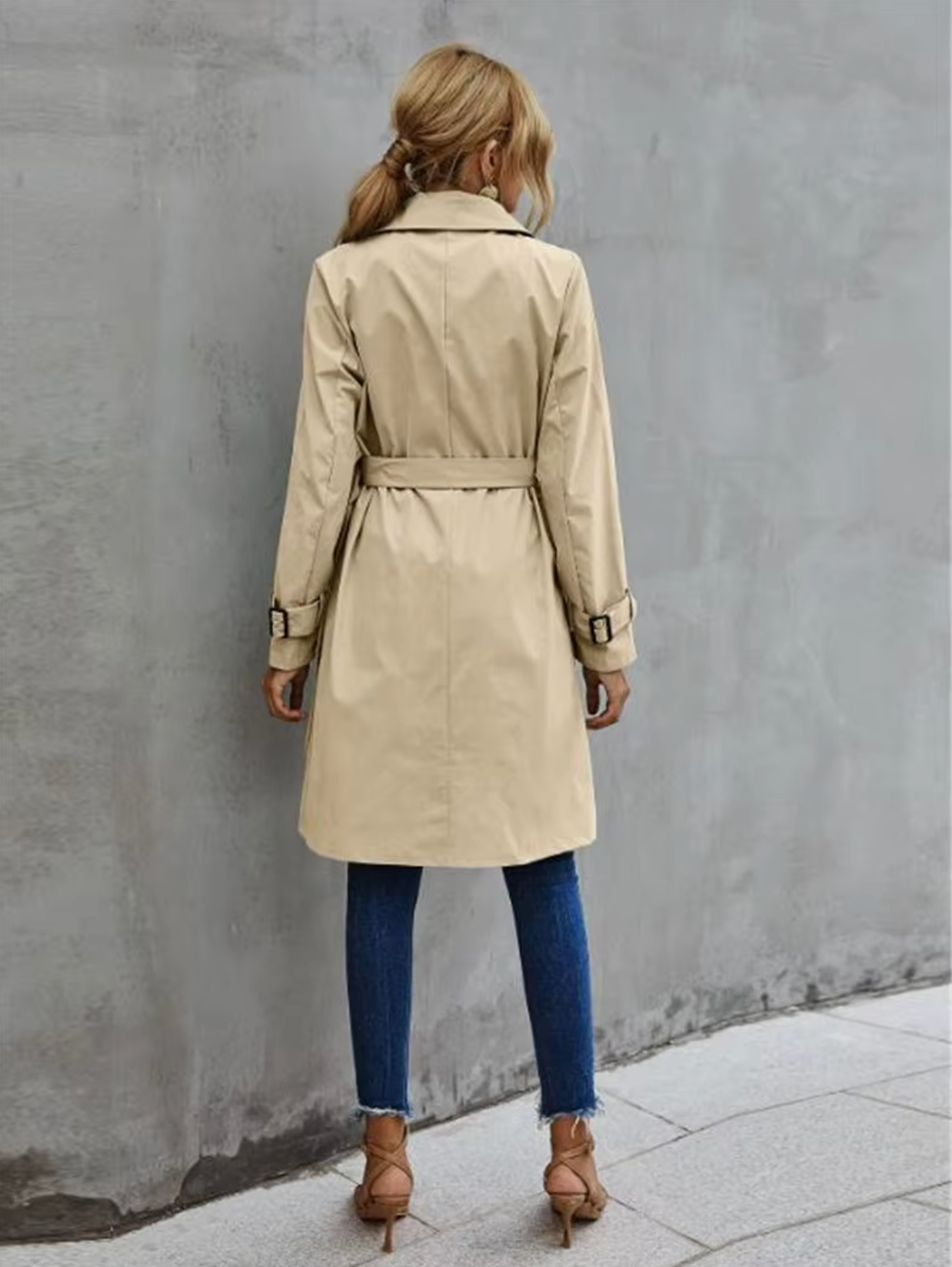 Women's Double-Breasted Trench Coat Classic Fit