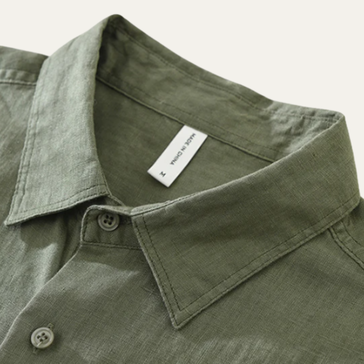 Men's Linen Casual Shirt Green