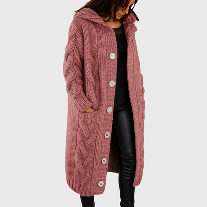 Women's Knitted Button Front Coat