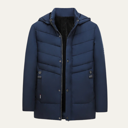 Men's Winter Hooded Puffer Jacket - Fashinoza