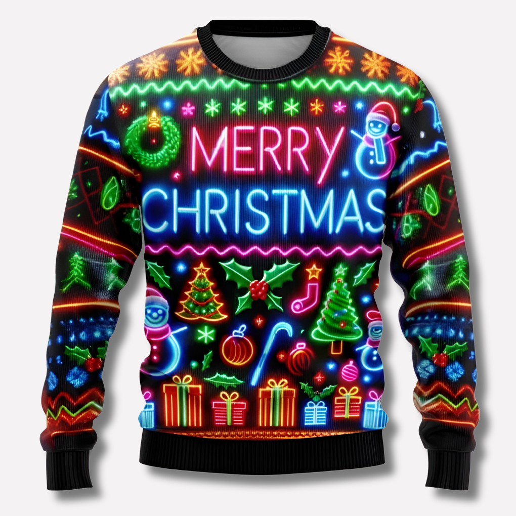 Unisex Neon Christmas Sweater - Fashinoza
