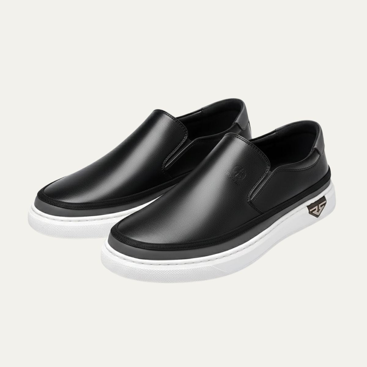 Men's Slip On Shoes Leather Casual Brown