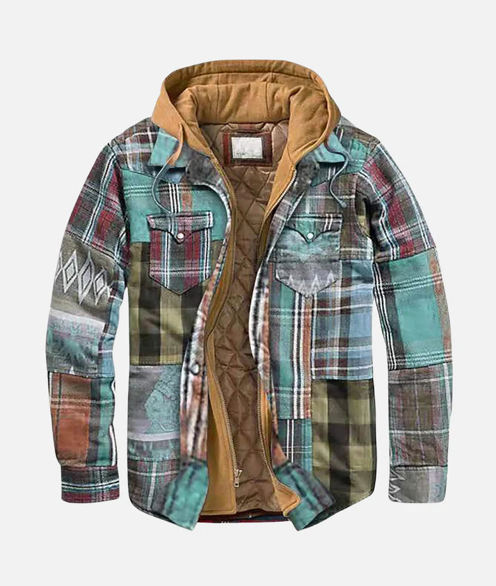 Charles | Men's Patchwork Lined Warm Hooded Jacket