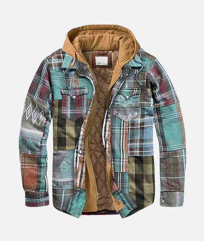 Charles | Men's Patchwork Lined Warm Hooded Jacket