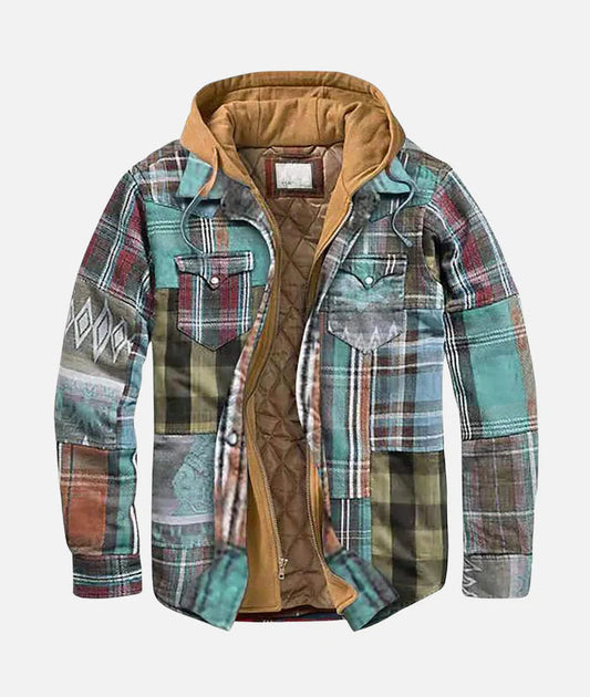 Charles | Men's Patchwork Lined Warm Hooded Jacket
