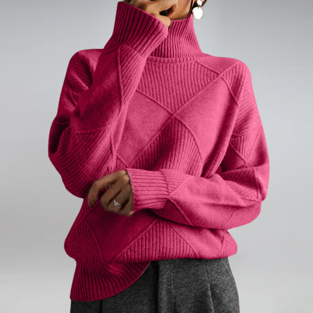 Women's Turtleneck Sweater Soft Knit Classic