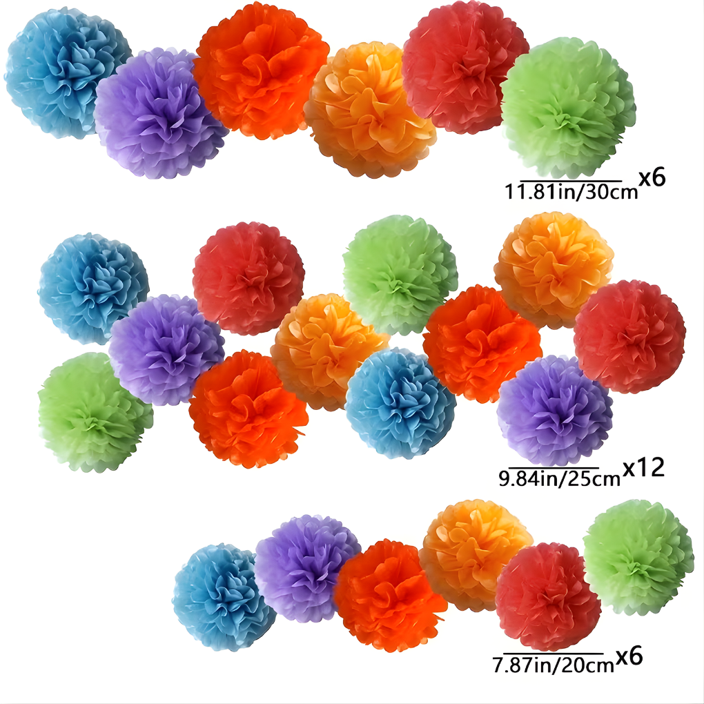 24 Piece Paper Flower Balloon Garland Set - Fashinoza