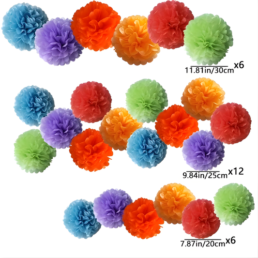 24 Piece Paper Flower Balloon Garland Set - Fashinoza