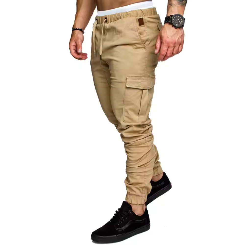 Men's Cargo Joggers Multi-Pocket Cotton
